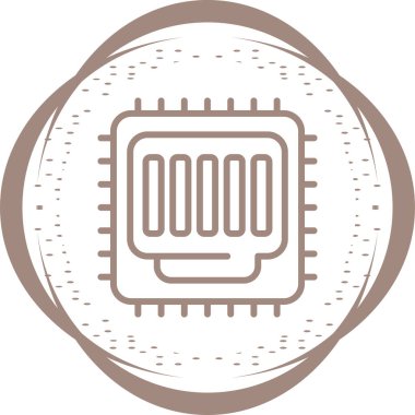 Ethernet web simgesinin vektör illüstrasyonu