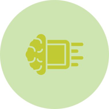 Makine öğrenme çizgisi simgesi, vektör illüstrasyonu 