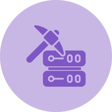 Veri Madencilik simgesinin vektör çizimi 