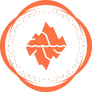 Buzul simgesinin basit doğrusal çizimi