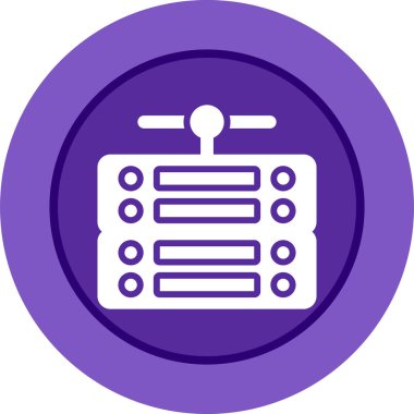 Sunucu modern simgesinin vektör illüstrasyonu