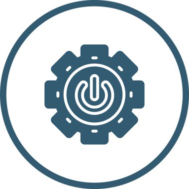 Güç Düğmesi simgesi, vektör illüstrasyonu