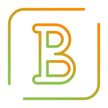 Kalın yazı tipi logo tasarım şablonu çizimi