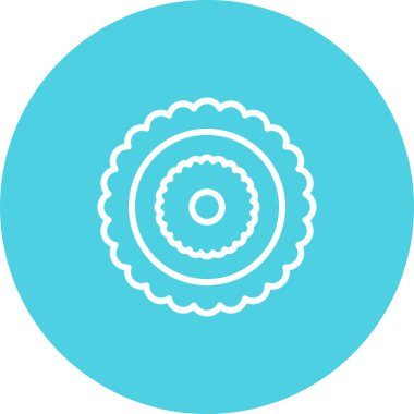 Bisküvi simgesi, vektör illüstrasyonu basit tasarım