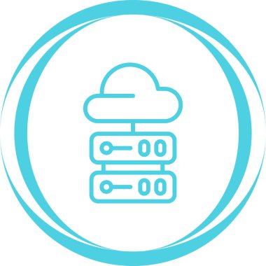 bulut hesaplama simgesi, vektör illüstrasyonu