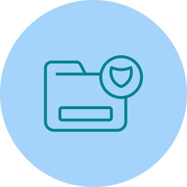 Belge Güvenlik web simgesi, basit vektör illüstrasyonu