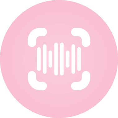 Ses Tanıma Ağı simgesi, basit vektör illüstrasyonu