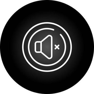 Cilt Dilsiz Çemberi Simgesi, Renkli Vektör İllüstrasyonu