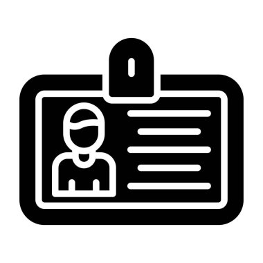 Kartvizit simgesinin vektör illüstrasyonu 