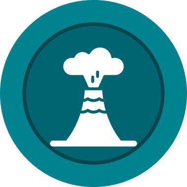 Volkan Web simgesi, vektör illüstrasyonu