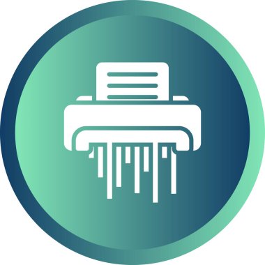 Kağıt öğütücü. Web simgesi basit tasarım              