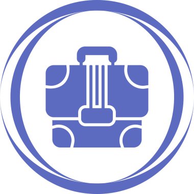 evrak çantası web simgesi, bagaj işareti, vektör illüstrasyonu