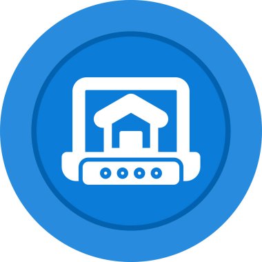 dizüstü bilgisayar simgesi, vektör illüstrasyonu basit tasarım