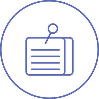 Yapışkan Notlar İmza Çizim Vektörü izole edildi. Not Simgesi. Bellek Simgesi