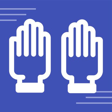 kauçuk eldiven simgesi web basit illüstrasyon