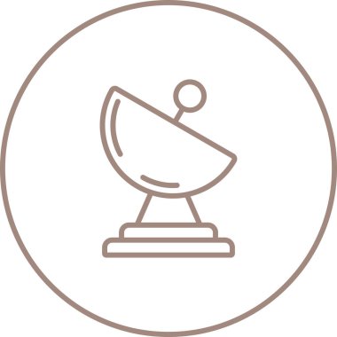 Uydu Tabağı web simgesi, basit vektör illüstrasyonu