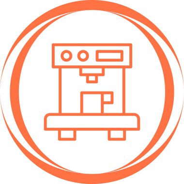 Kahve Makinesi web simgesi, basit vektör illüstrasyonu