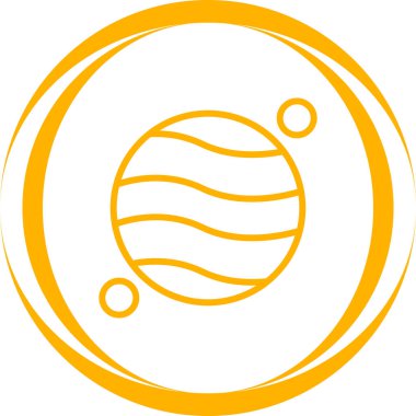 Gezegen simge vektör çizim 