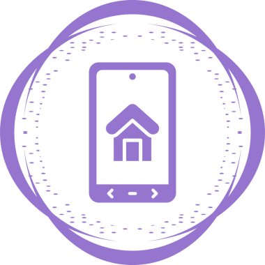 Ev. Web simgesi basit illüstrasyon 