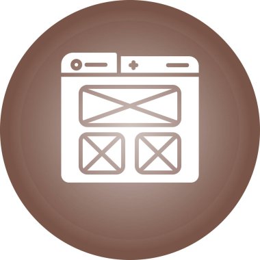 Ui Tasarım simgesi, web sitesi tasarımı ve vektör illüstrasyonu