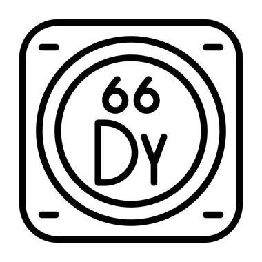 Periyodik tablonun kimyasal elementinin web illüstrasyonu