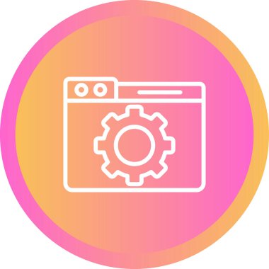 Web tarayıcı simgesi, vektör illüstrasyonu basit tasarım