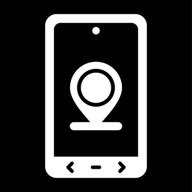 Pin Konum web simgesi, basit vektör illüstrasyonu