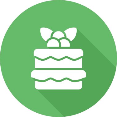 Kek. Web simgesi basit illüstrasyon