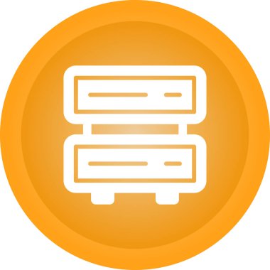 Sunucu. Web simgesi basit illüstrasyon 