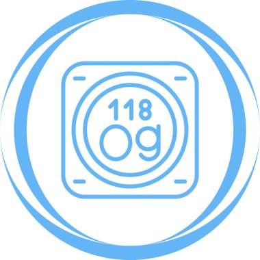 Periyodik tablonun kimyasal elementinin web illüstrasyonu