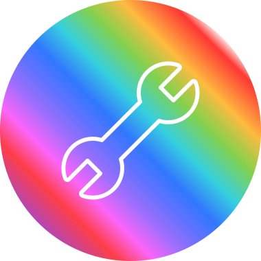 İngiliz anahtarı. Web simgesi basit illüstrasyon