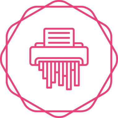 Kağıt öğütücü. Web simgesi basit tasarım              