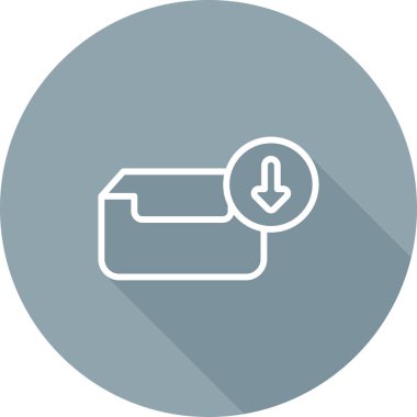 Ok indirme konsepti konsepti vektör illüstrasyonlu gelen kutusu 