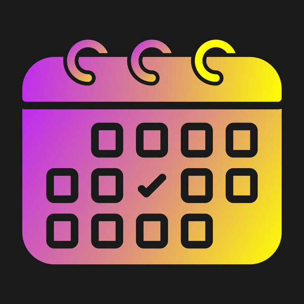 calendar with checkmark icon vector illustration