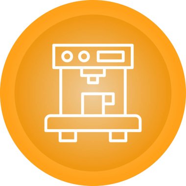Kahve Makinesi web simgesi, basit vektör illüstrasyonu