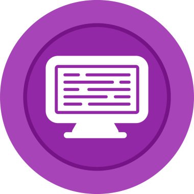 bilgisayar simgesi, vektör illüstrasyonu basit tasarım