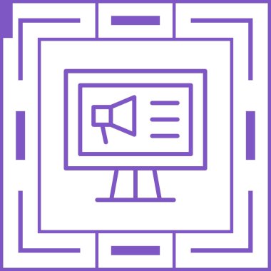 Pazarlama. Web simgesi basit tasarım