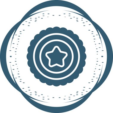 Rozet web simgesi, basit vektör illüstrasyonu