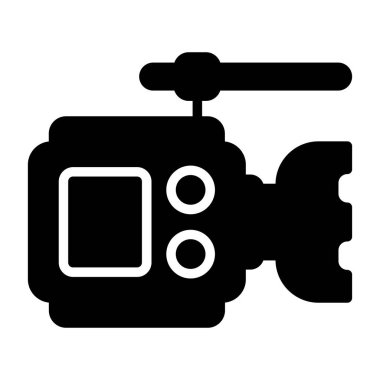 video kamera simgesi, vektör illüstrasyonu  