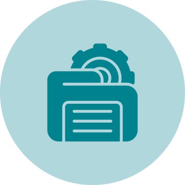 Dizin Yönetimi simgesinin vektör illüstrasyonu