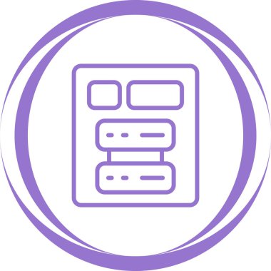 Sunucu. Web simgesi basit illüstrasyon 