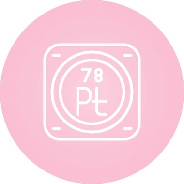 Platin kimyasal elementin web çizimi