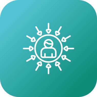 Kullanıcı merkezli tasarım simgesi, vektör illüstrasyonu