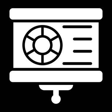 Veri Görselleştirme simgesi, vektör illüstrasyonu 