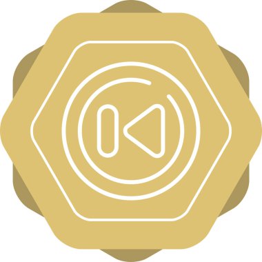 vector illustration,  Rewind Circle Icon