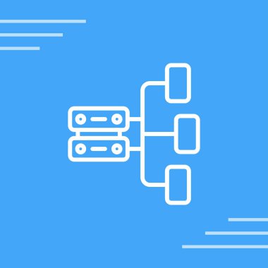 veritabanı. Web simgesi basit illüstrasyon 