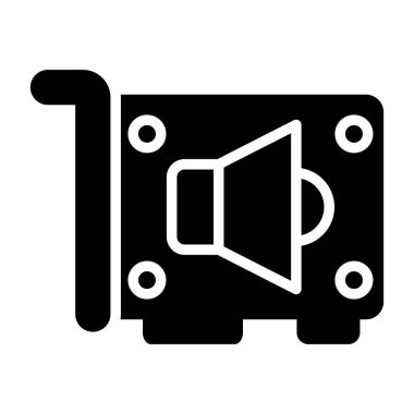 Ses Kart web simgesi vektör illüstrasyonu