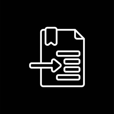 Girinti web simgesi, vektör illüstrasyonu 