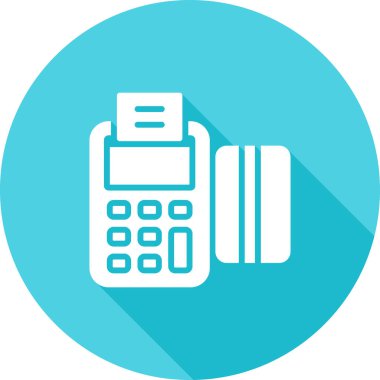 pos terminal ve kredi kartı vektör çizimi 