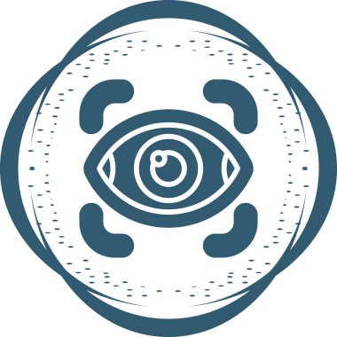 Retina tarayıcısı. Web simgesi basit illüstrasyon